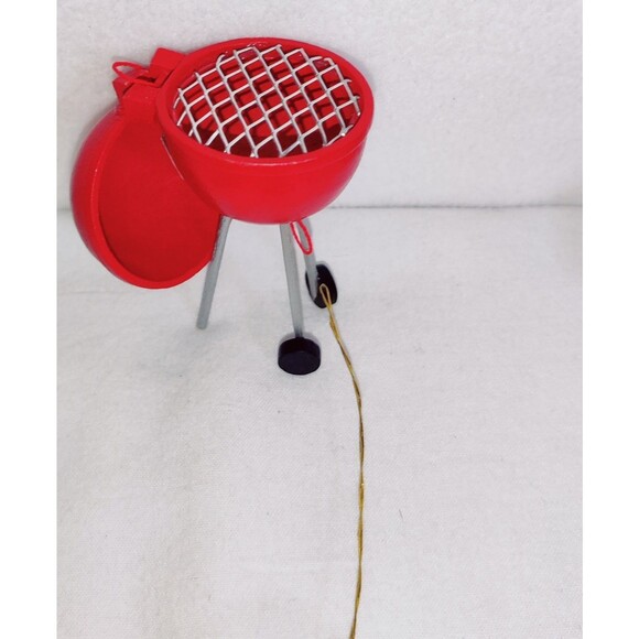 Vintage Christmas Ornament Lot BBQ Grill, Lawn Mower, Garage Sale Sign Pre Owned - Picture 4 of 16